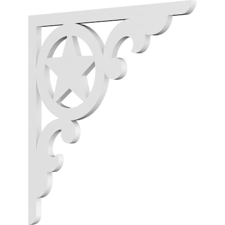Ekena Millwork Austin Architectural Grade PVC Bracket, 5/8"W X 18"D X 18"H BKTP01X18X18AU